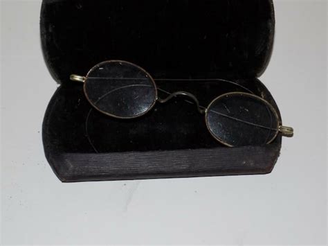 Vintage Wire Frame Eyeglasses Glasses With Hard Case Etsy