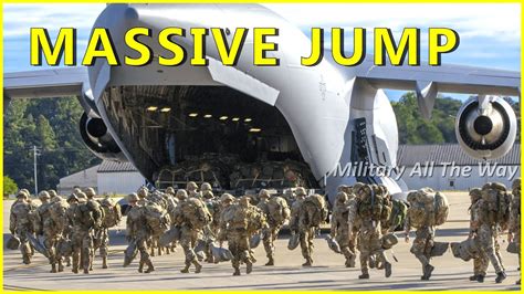 Crazy Jump Airborne Paratroopers Static Line Jump From C 17 Youtube