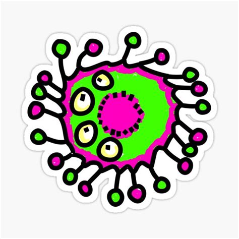 Bacteria Doodle Sticker For Sale By Prawny Redbubble
