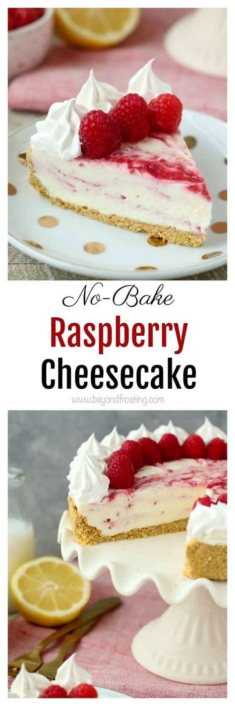 Puree raspberries and set aside. No-Bake Raspberry Swirl Cheesecake - Beyond Frosting