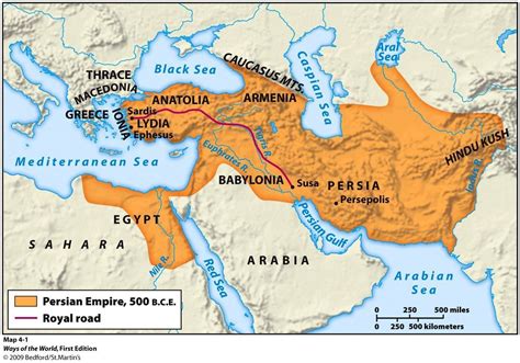 Persian Empire 500 Bce Persian Empire Map Persian Empire Ancient