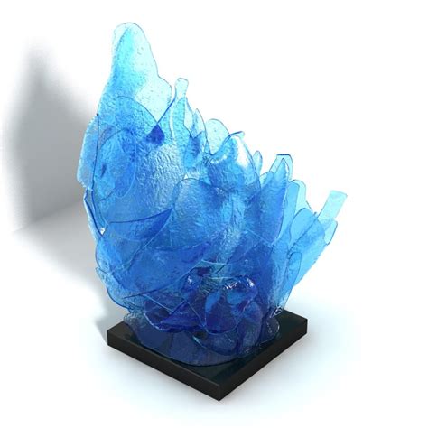 Blue Brimstone By Caleb Nichols Glass Sculpture 3d Model For Vray