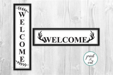Vertical And Horizontal Welcome Sign Graphic By Cornelia · Creative