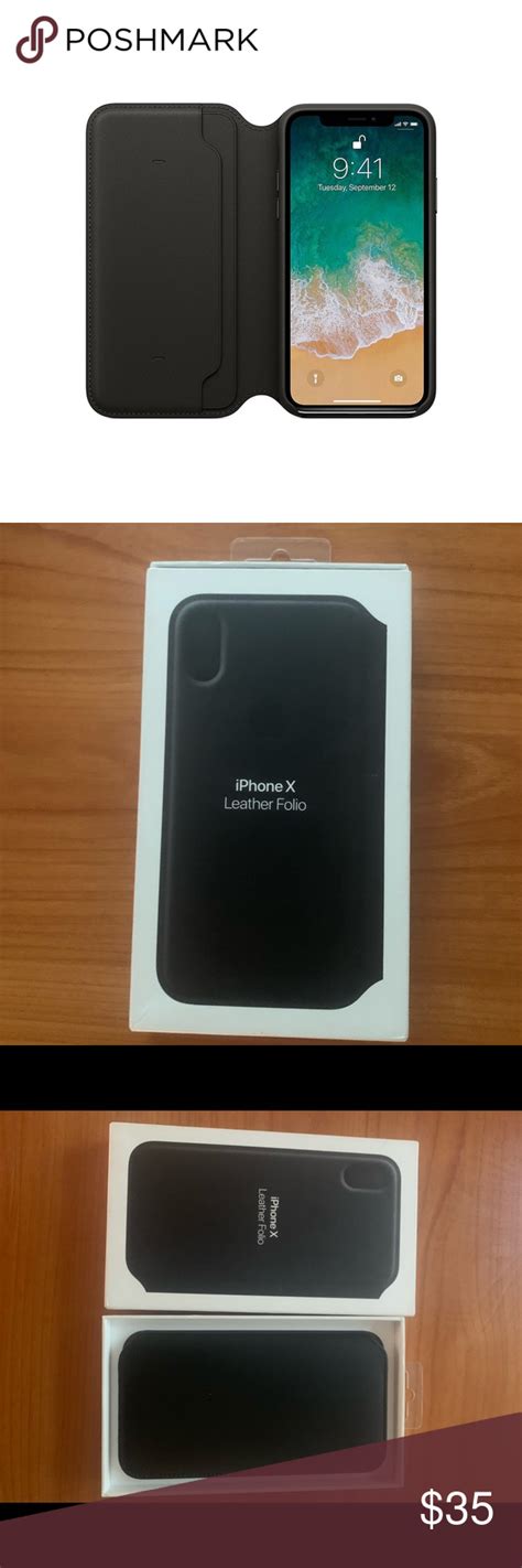 Apple Iphone X Leather Folio Case Black Apple Iphone Apple Ipad