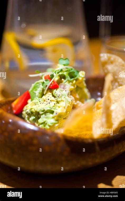 Avocado And Shrimps Salad Stock Photo Alamy