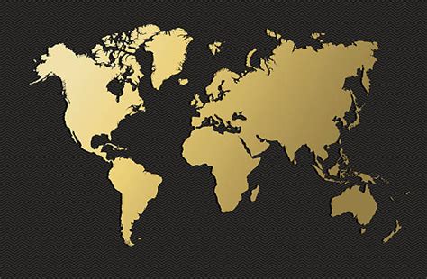 Gold World Map Illustrations Royalty Free Vector Graphics And Clip Art