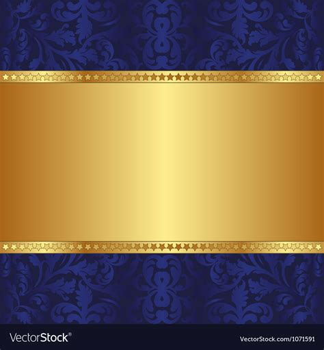 Blue and gold background Royalty Free Vector Image