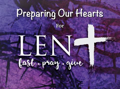 Preparing Our Hearts For Lent Taste Program