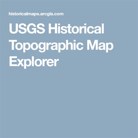 Usgs Historical Topographic Map Explorer Interactive Map Topographic