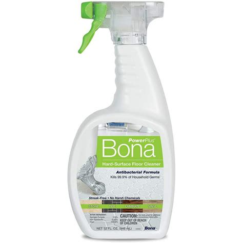 Bona Hard Surface Floor Cleaner Powerplus Antibacterial Spray 32 Fl Oz