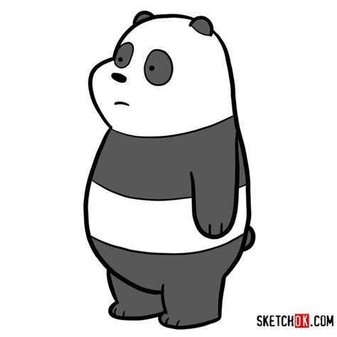 How To Draw Panda Bear We Bare Bears Step By Step Drawing Tutorials