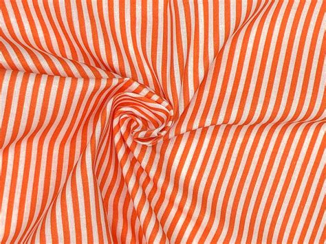 Craft Collection Cotton Print Candy Stripe Orange