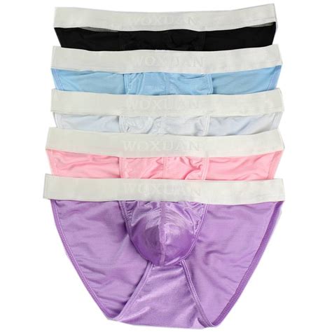 5pcslot Men Underwear Briefs Sexy Mens Lingerie Bikini Bulge Pouch