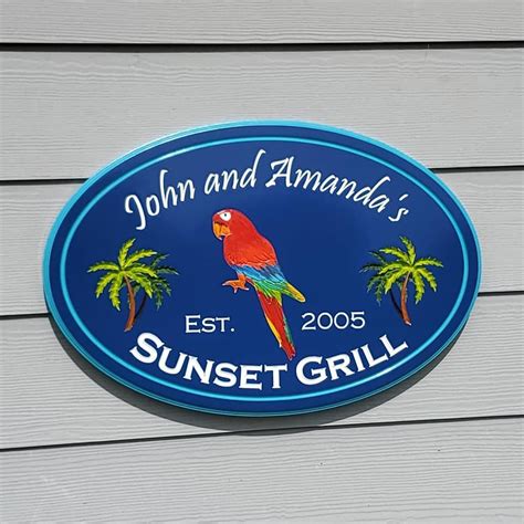 Tropical Outdoor Signs Personalized Margaritaville Custom Sign