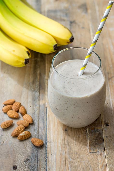 Wholesome Banana Almond Milk Smoothie Nourish And Fete
