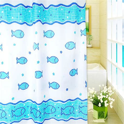 Feiqiong Brand Sea Fish Design M Polyester Waterproof Shower