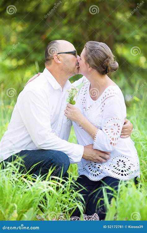 Mature Couple Kissing Stock Image Image Of Adult Affection 52172781