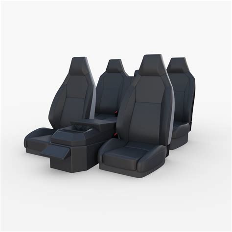 Tesla Cybertruck Seats Dark 3d Model Cgtrader