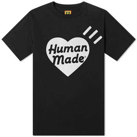 Human Made Heart Logo Tee Black End