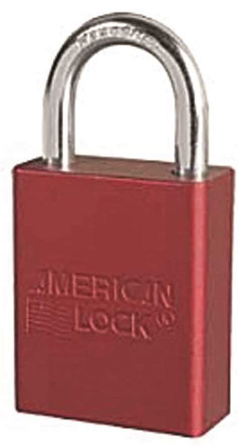 American Lock A1105 Red 1 12 In Aluminum Body Padlock Keyed In Red