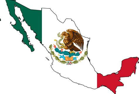 Mexico Flag Map •