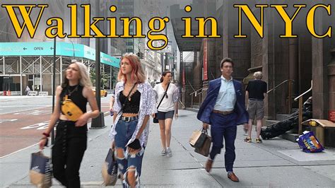 Walking In New York City 4k 5th Avenue People Cars And Street Sounds Youtube