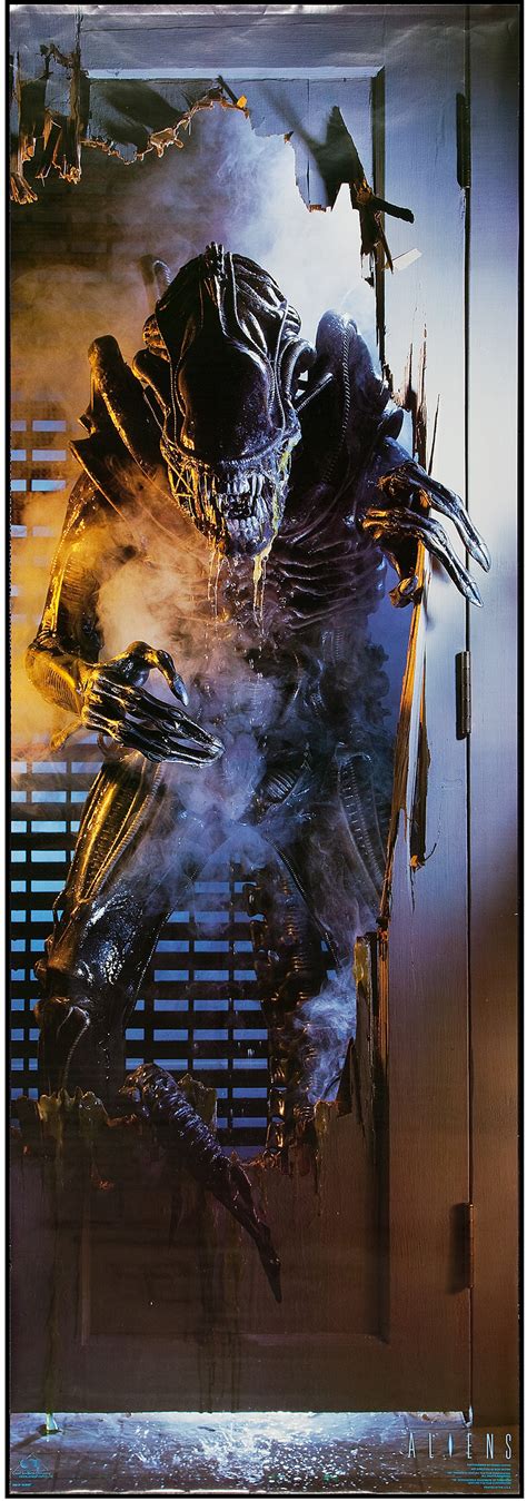 Aliens 1986 Door Poster Dangerous Universe