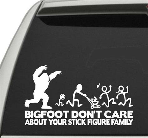 Bigfoot Decal For Car Window Decal Big Foot Decal Car Decal Vinyl Decals Bigfoot Decal Stick