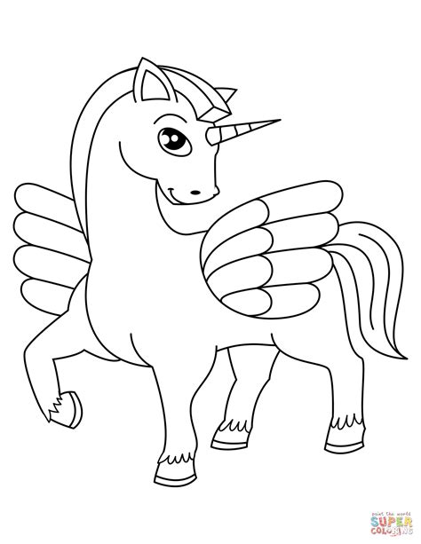 Anime Unicorn Pages Coloring Pages