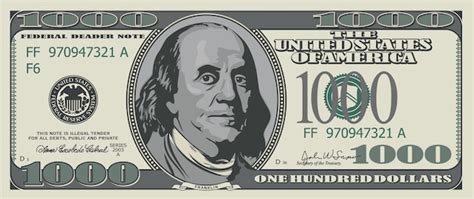 Blank 1000 Dollar Bill