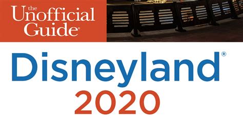 Travel Book Of The Week The Unofficial Guide To Disneyland 2020