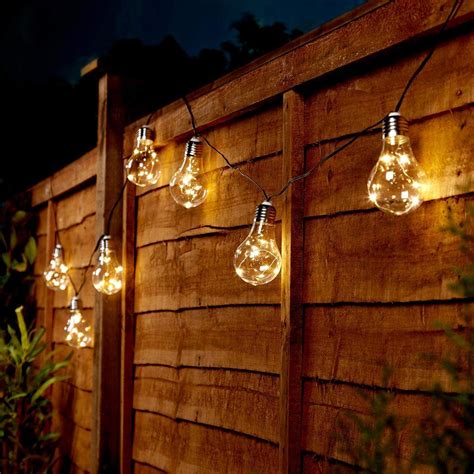 Globe patio light bulbs are one of the most iconic outdoor lighting options, seen in restaurants, event venues and residential areas across the hang globe lights above a backyard deck or outdoor patio. Solar Powered Festoon Fairy Lights, 50 Warm White LEDs, 10 ...
