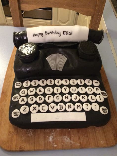 Typewriter Cake Lots Of Fun To Make And Appreciated By Aspiring