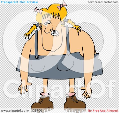cartoon of a blond redneck hillbilly woman royalty free vector clipart by djart 1128700