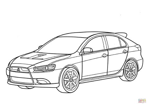 Dibujo De Mitsubishi Lancer Sportback Para Colorear Dibujos Para