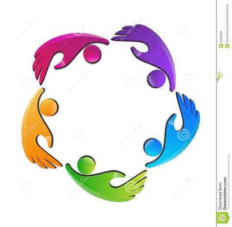 Teamwork Hands In Working Group And Simplification Icon Vector