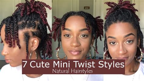7 Quick And Easy Styles You Can Do With Your Mini Twists Natural Hair Styles Mini Twists