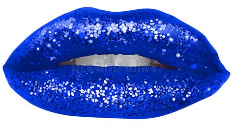 Blue Lips Stock Illustration Illustration Of Gloss Lady 612240