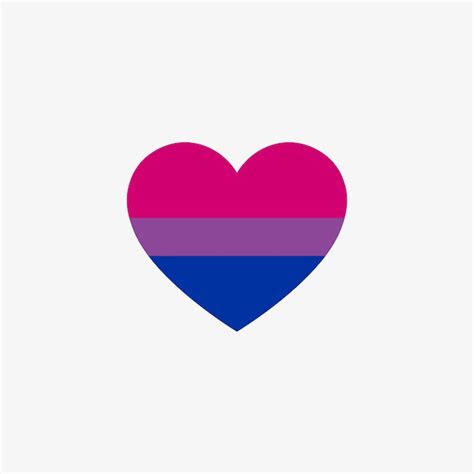 Premium Vector Bisexual Flag With White Background Heartshaped Flag Icon