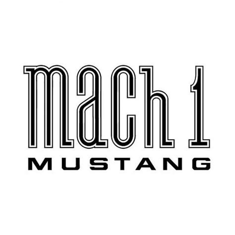 Ford Mustang Mach 1 Fender Decal Black