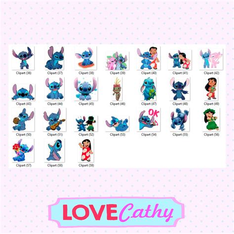 Lilo And Stitch Clipart Digital PNG Printable Party Etsy