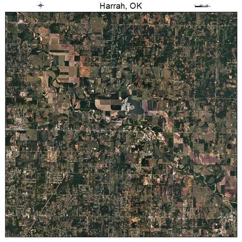 Aerial Photography Map Of Harrah Ok Oklahoma