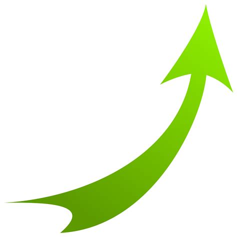 Curved Up Arrow Transparent Background