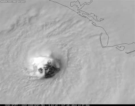 Satellite Close Up Of Hurricane Michaels Eye On Oct 10 Flickr