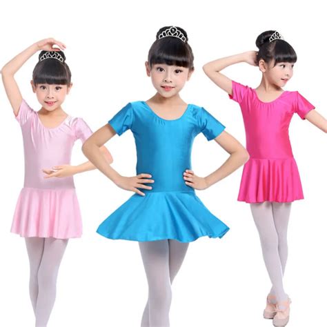 Leotards Gymnastics For Girls Short Sleeve Ballet Kids Lycra Children