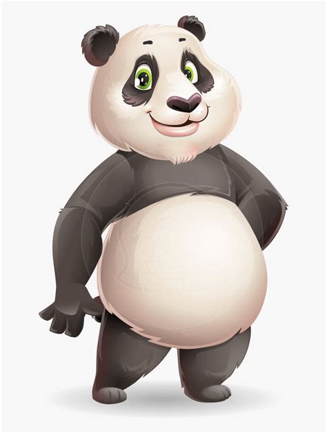 Cute Panda Vector Cartoon Character Panda Vector Cute Cartoon Hd Png