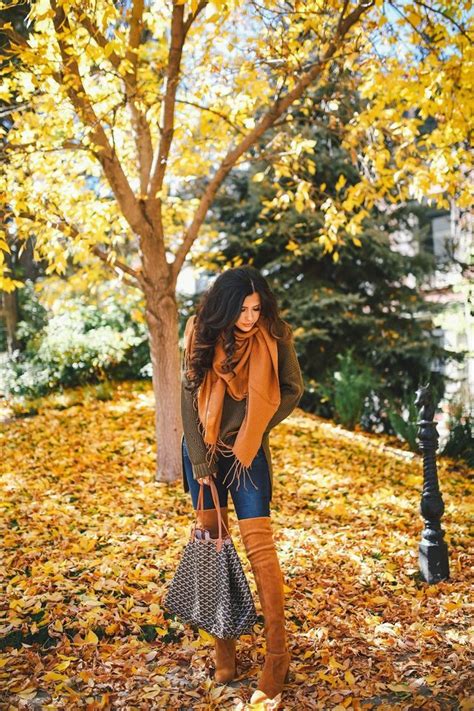 over the knee boots in a fall wonderland brown over the knee boot outfit brown thigh high boots