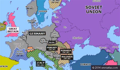 Eve Of Barbarossa Historical Atlas Of Europe 21 June 1941 Omniatlas