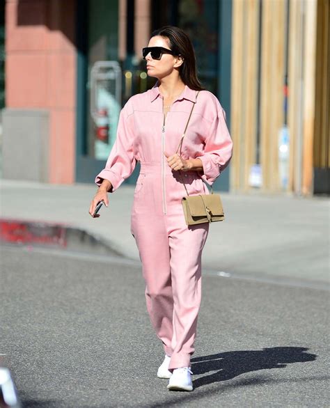 Eva Longoria In Bright Pink Jumpsuit 03 Gotceleb