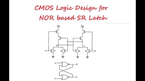 Cmos Logic Design For Nor Based Sr Latch Youtube